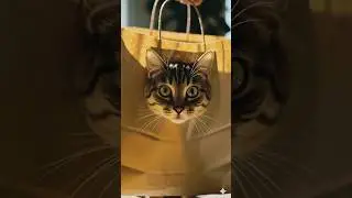 Funny Cat Hiding in Paper Bag 😂 | Undercover Spy Cat Shorts | #shorts