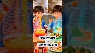 Healthy food vs unhealthy food 😱 #shorts #shortsfeed #health #fitness #gym #yoga