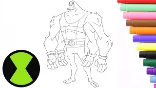 How to Paint Ben 10 New Four Arms Coloring Page for Kids, Coloring Book