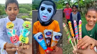 Chocolates gems big lollipop gems kinder Joy cool drink matching 