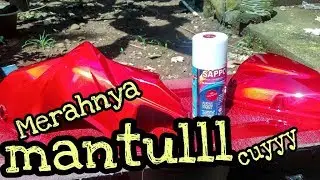 Tutorial cat merah doff ala Honda PCX pakai sapporo spray #sapporogiveaway #sapporogiveawaynovember