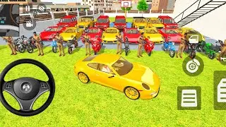 Indian Auto Thaft simulator game me franklin ne apni golden porsche ko drive Kay hai game 