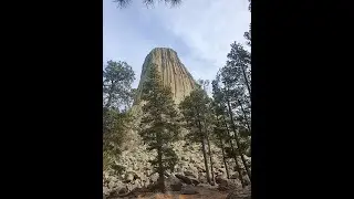 Scramble to the columns of Devil's Tower