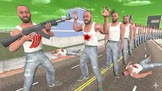Franklin Saving His House From Zombie Squid Game Doll In Indian Bike Driving 3D