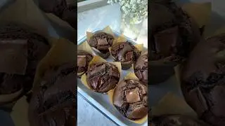 Double chocolate muffins 🤎 #baking #sweet #dessert