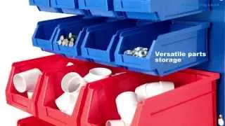 BiGDUG Plastic Bin Kit Mega Deal - 1 Louvre Panel, 89 Parts Bins