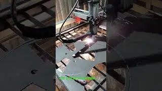 test cnc plasma dengan diy THC dan sensor ketinggian awal#cnc #cncplasmacutter #thc #mach3 #diy