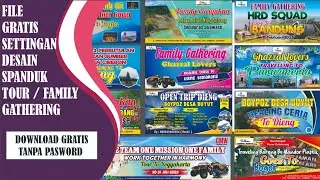 Berbagi Settingan Spanduk family gathering || File Gratis spanduk corel draw