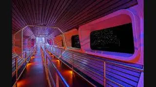 Space Mountain queue line Station music