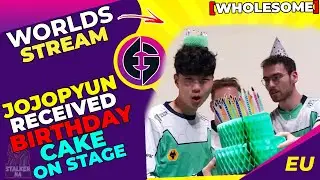 EG Jojopyun Receives Birthday Cake on Worlds Stage 🎂