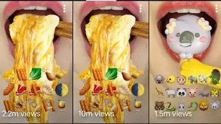 ASMR Emoji food Sweet and crunchy 😋😋 Mukbang Satisfying Sounds 🤣😅#asmr #mukbang #satisfying #video 