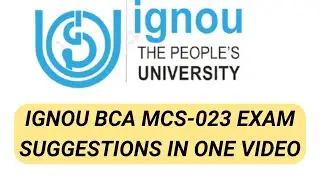 IGNOU BCA  MCS - 023  IMPORTANT PAPER QUESTIONS