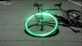 Green Reflective Fixie Fixed Gear Bike Wheel Rim Stickers