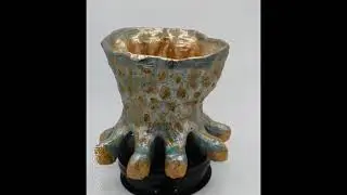 Encaustic sculptural vessel created by Tracey-Mae Chambers