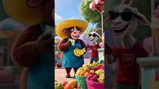 🐄😂 Funny Cow & Goat Go Shopping Like Humans! | Kids Story #funnycow #goatstory #kidscartoon #kidsfun