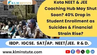 Kota NEET & JEE Coaching Crisis: 40% Enrollment Drop & Possible Shutdown?