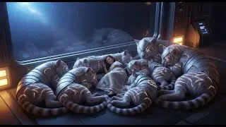 They Brought a Human cat Cub to the Observation Deck Now the Entire Predator Brood Sleeps Beside Her