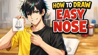 How to draw nose easy 👃🏻| nose drawing easy simple drawing 😁😁 naak drawing | #art #viralvideo #trend