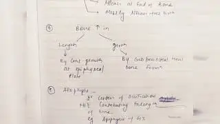 Enchondral ossification, primary center, secondary center,length and girth, wolff's law