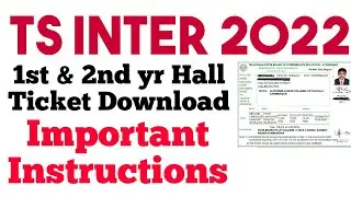 TS INTER 2022 Hall Ticket Download and Instructions