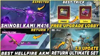 🔴 SHINOBI KAMI M416 EXPECTED ✅| PERMANENT LOBBY TRICK 🤩| HELLFIRE AKM RETURN ?🔥| RETURN ULTIMATE SET