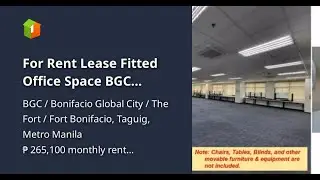 For Rent Lease Fitted Office Space BGC Taguig City Manila