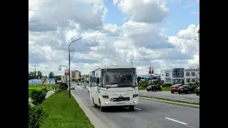 Автобус МАЗ-256.270 гос. № АВ 5815-4 маршрут №208 в Островце (ПОЕЗДКА)