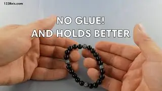 How to tie elastic bracelet &ndash; easy and secure knot for stretch cord