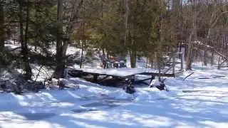 Perfect Day for Snowmobiling -- March 6, 2015 at Bowler, Wisconsin