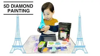 Eiffel Tower 5D Diamond Painting art and craft | LED Acrylic Lamp crystal painting