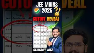 JEE Main 2026 Cutoff Reveal 😱 Safe Percentile & Marks #JEEMain2026#JEEMainCutoff#JEEMainShorts