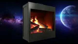 Unique Space Fireplace Ambience🔥 | 2 Hours of Crackling Fire | Relax, Sleep, Study (2Hrs)
