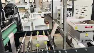 Full Automatic Drawstring tape coreless roll up garbage bag making machine