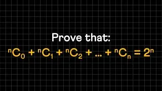Sum of binomial coefficients | An elegant proof