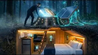 Building a Hidden Forest Home (ASMR) | Solo Mini Basement House 🌲🏠