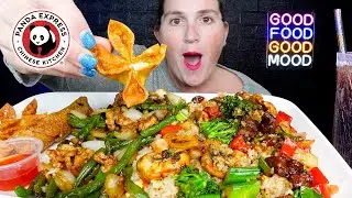 ASMR | PANDA EXPRESS | BLACK PEPPER STEAK, STRING BEAN CHICKEN | MUKBANG EATING SHOW #asmr #mukbang