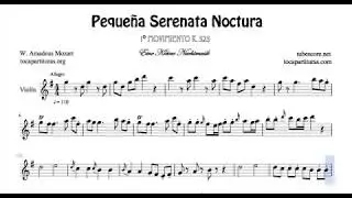 A Little Night Music Sheet Music for 1st Violin by Mozart Full Score Mov  K 525