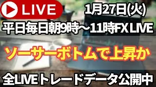 【FXトレードライブ配信中】反発上昇の予兆有。本日は安値更新出来ないのか