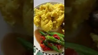 #filipino lifestyle #empty filling #yellow rice with okra and sardines for life#viral #short