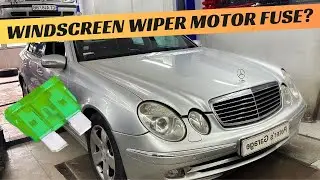 Mercedes W211 Windscreen Wiper Motor fuse relay location replacement  E200 E220 E270 E280 E320