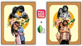Flower Frame Photo Editing in Inshot Tamil 😍❤️ Black and White Background Change Photo Editing