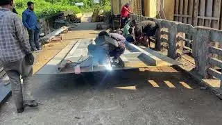 Vertical plate glite welding for lifting purposes 