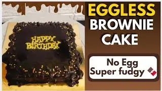 Eggless Brownie Cake Without Oven 😋|Soft &Fudgy Bakery Style|Easy For Beginners...