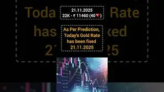 As Per Prediction, Today's Gold Rate has been fixed 21.11.2025 #subscribe #shortsfeed #shorts