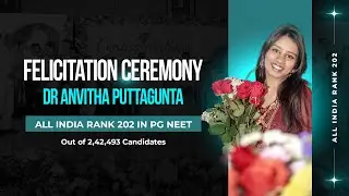 Grand Felicitation Ceremony | Dr. Anvitha Puttagunta Gold Medal Achievement