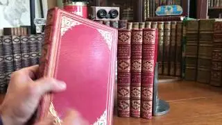 Art Nouveau 1904 Book bindings x 4 morocco gilt decorations floral onlays