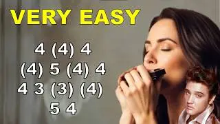 CAN`T HELP FALLING IN LOVE HARMONICA ( C DIATONIC ), ARM&Oacute;NICA C, TABS, BLUES HARP C, GAITA DE BOCA C