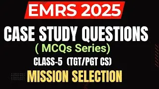 Part-5| Domain knowledge Most expected MCQS| Experimental and Case Study Questions|EMRS Recruitment|