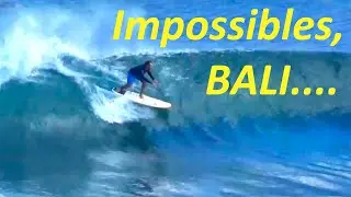 Surfing at Impossibles, Bali. A typical Bali surf session.