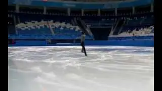 Patrick Chan Sochi practice.